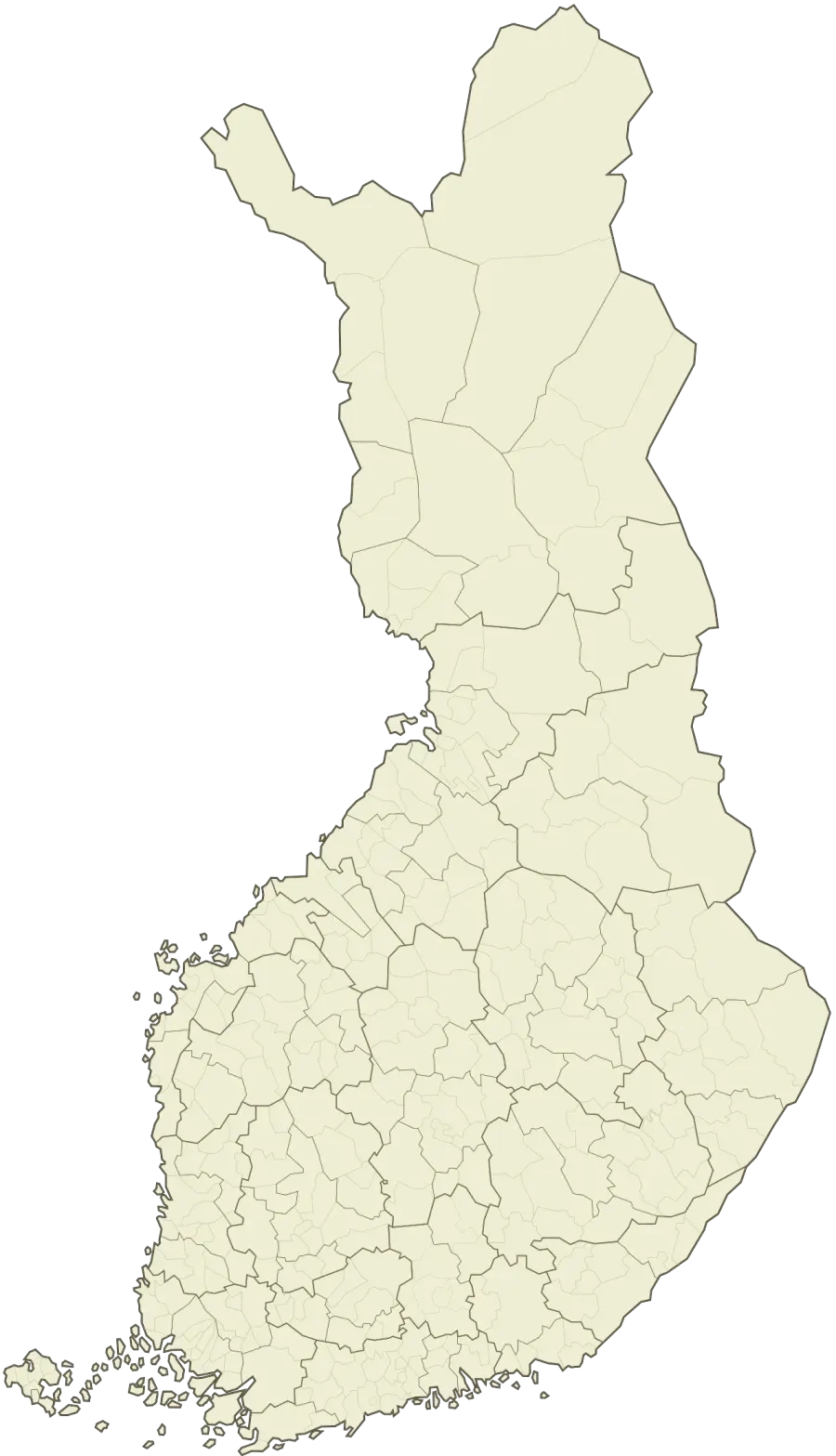 The Sub-regions of Finland card