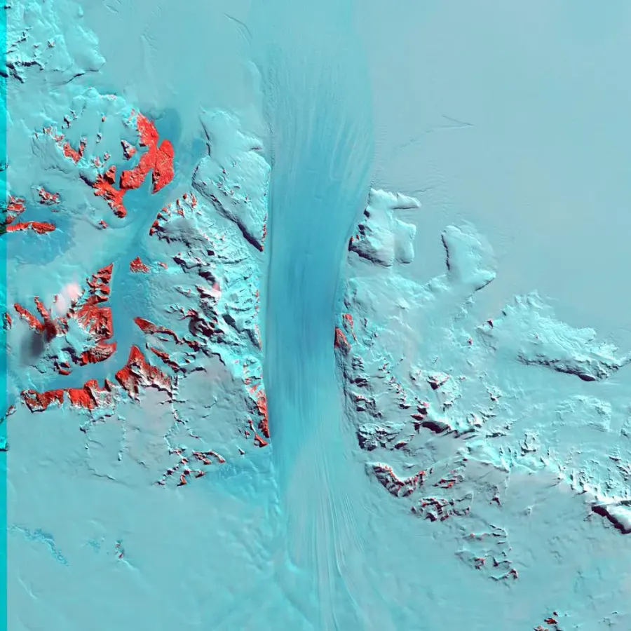 La carte Glacier Byrd