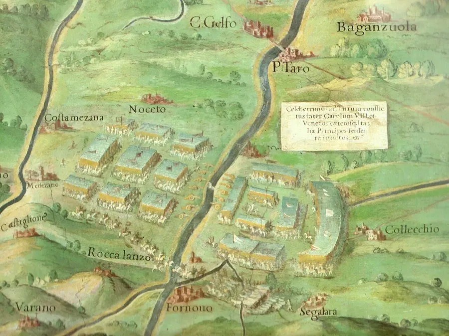 La carte Bataille de Fornoue