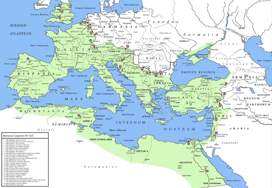 La carte Legio XXII Deiotariana