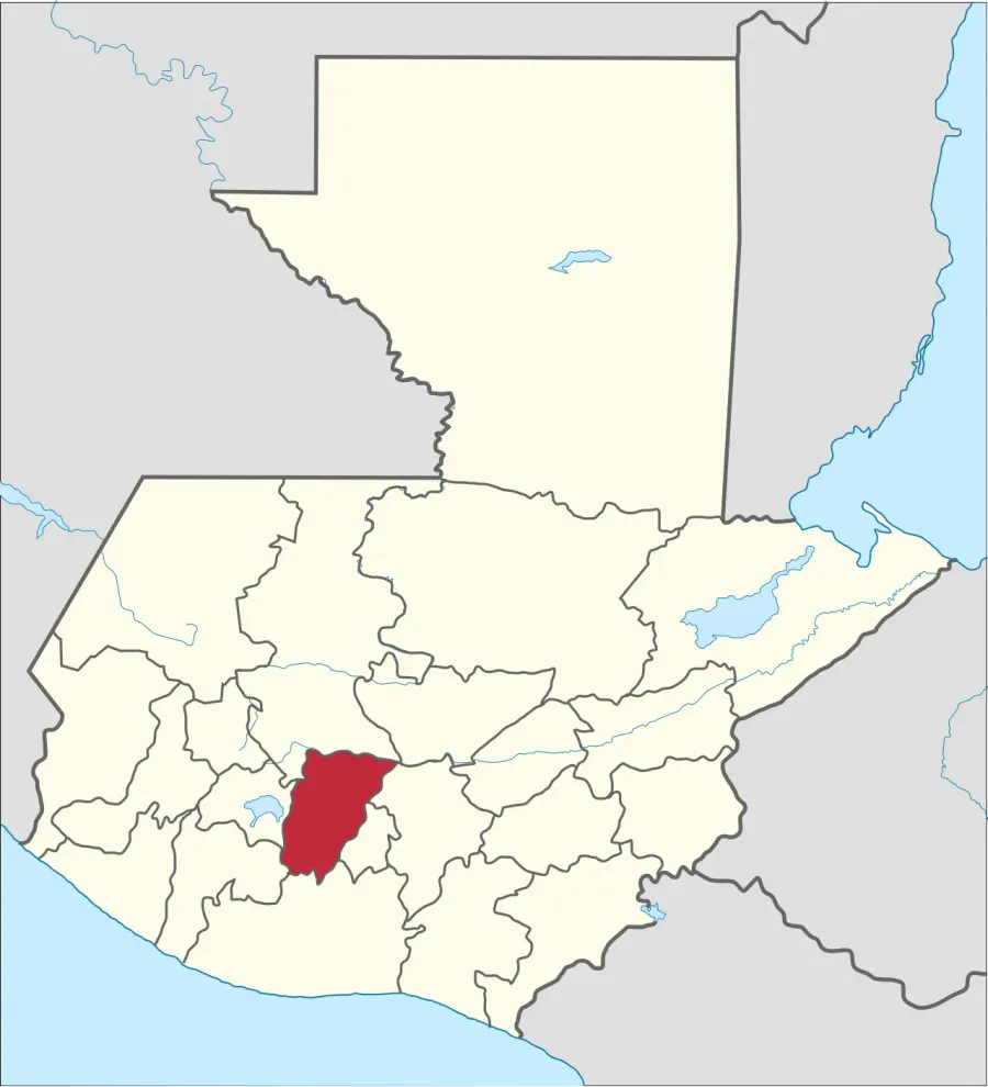 La carte Département de Chimaltenango