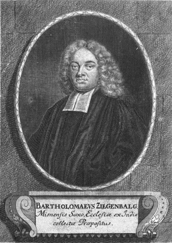 La carte Bartholomäus Ziegenbalg