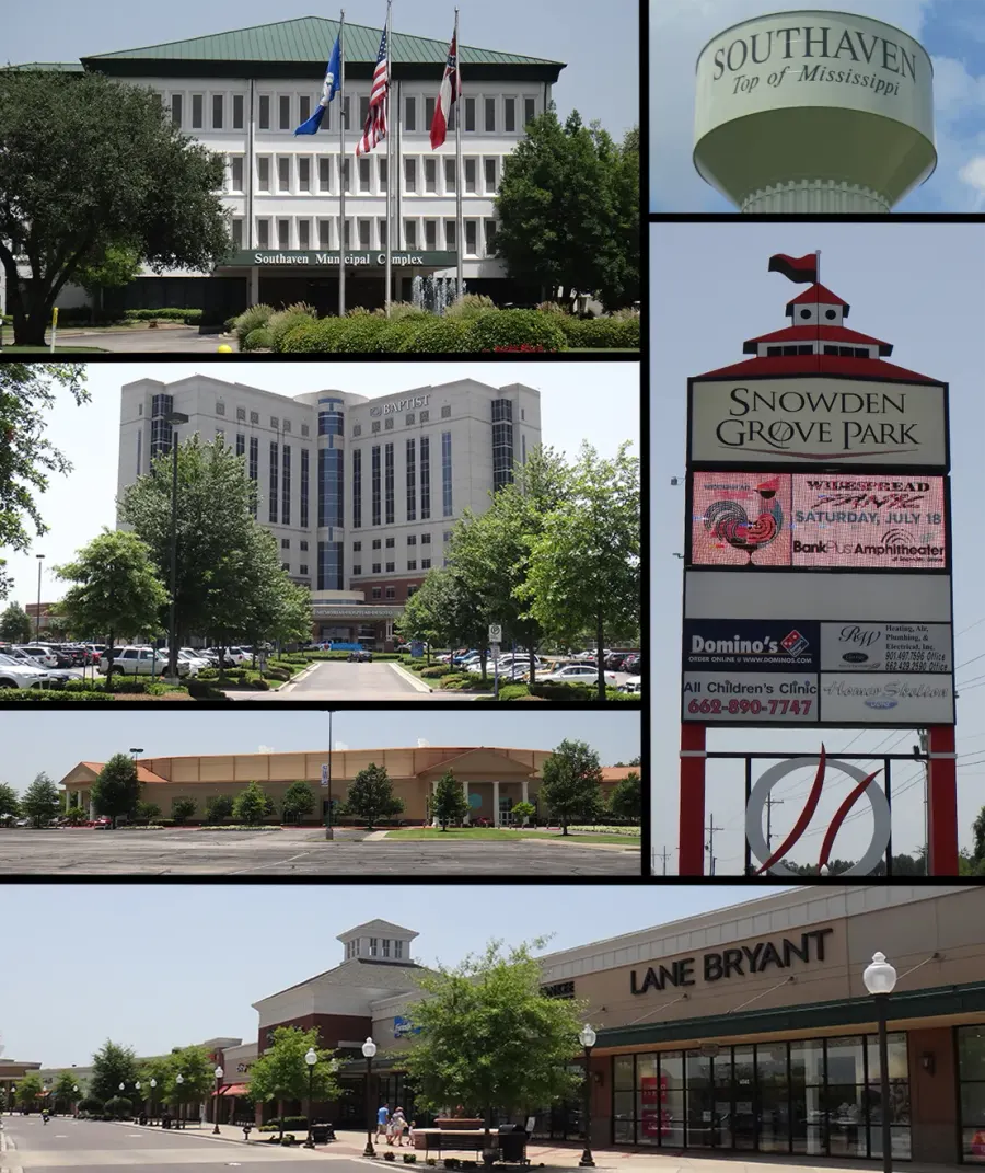 La carte Southaven