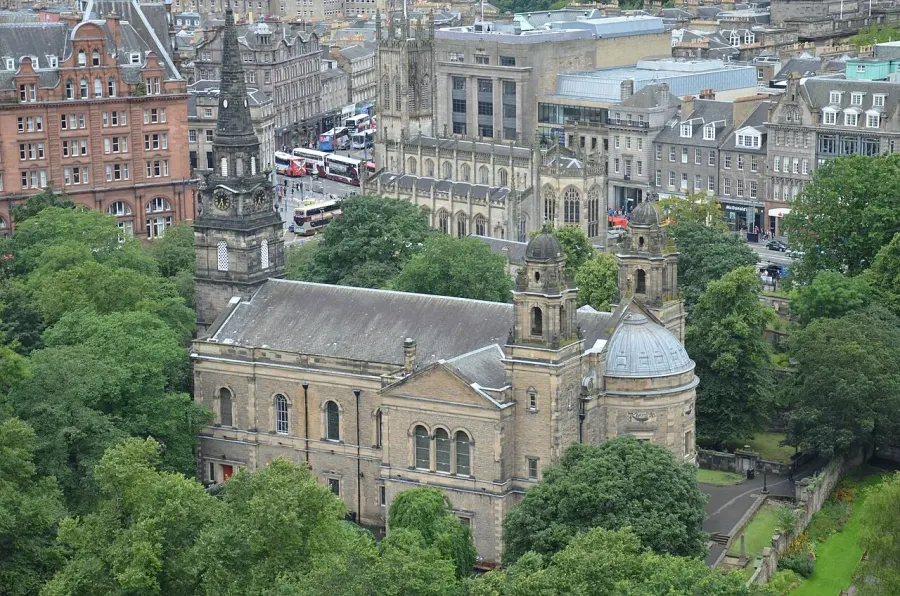 La carte Église Saint-Cuthbert d'Édimbourg