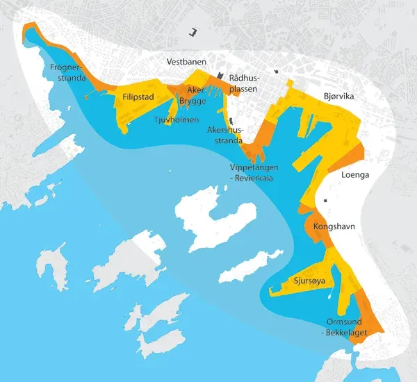 La carte Fjordbyen