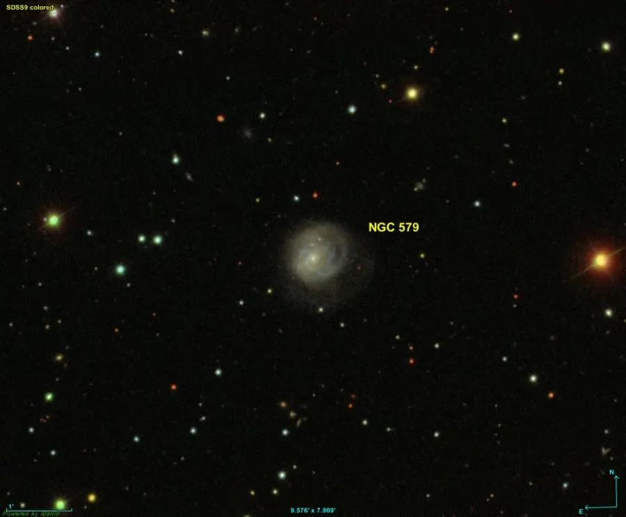 La carte NGC 579