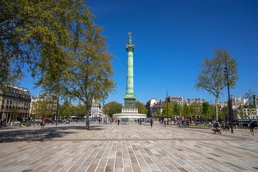 La carte Place de la Bastille