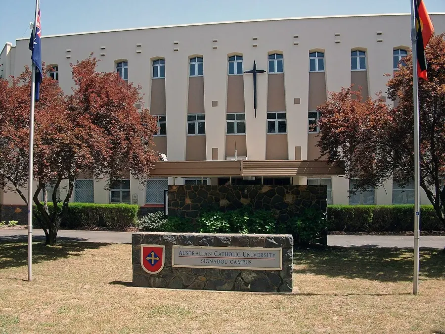 La carte Université catholique australienne