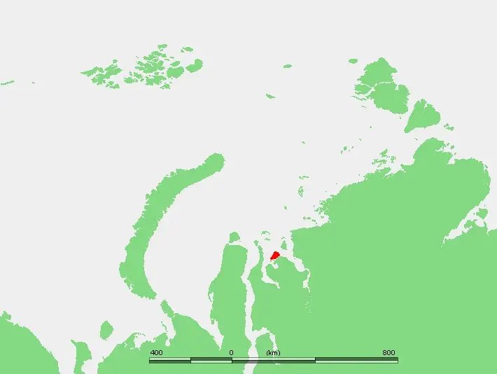 La carte Île Oleni