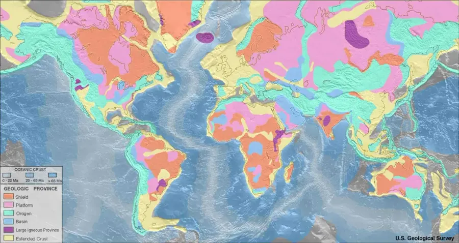 La carte Bassin sédimentaire