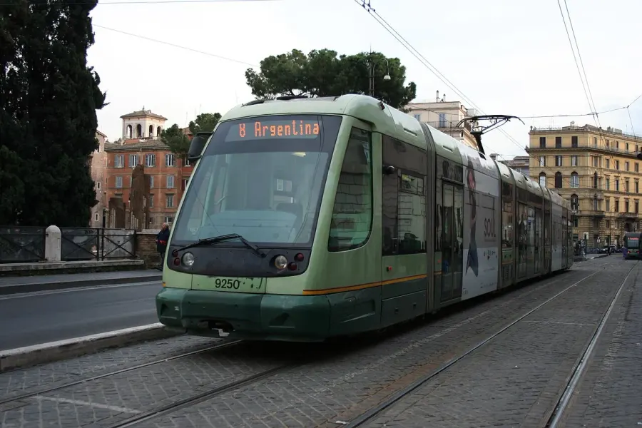 La carte Tramway de Rome