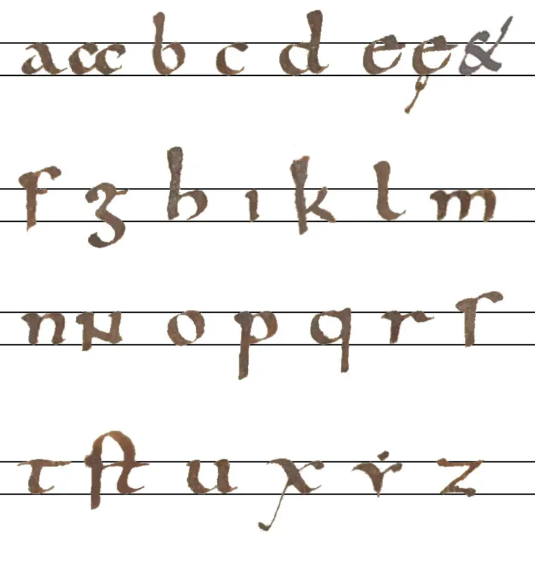 La carte Minuscule caroline