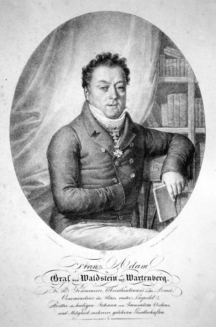 La carte Franz de Paula Adam von Waldstein