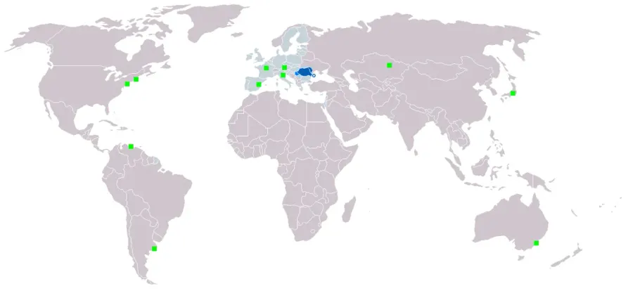 La carte Roumain
