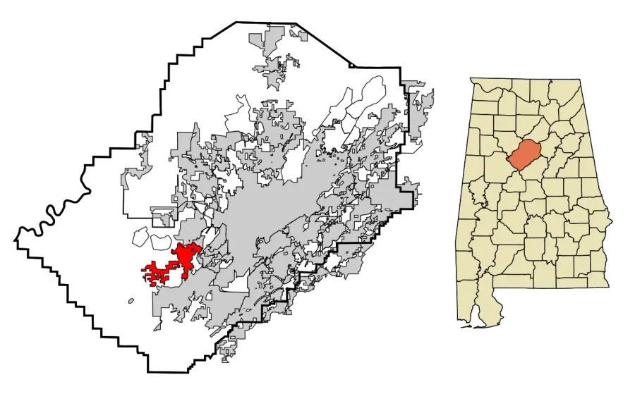 La carte Hueytown
