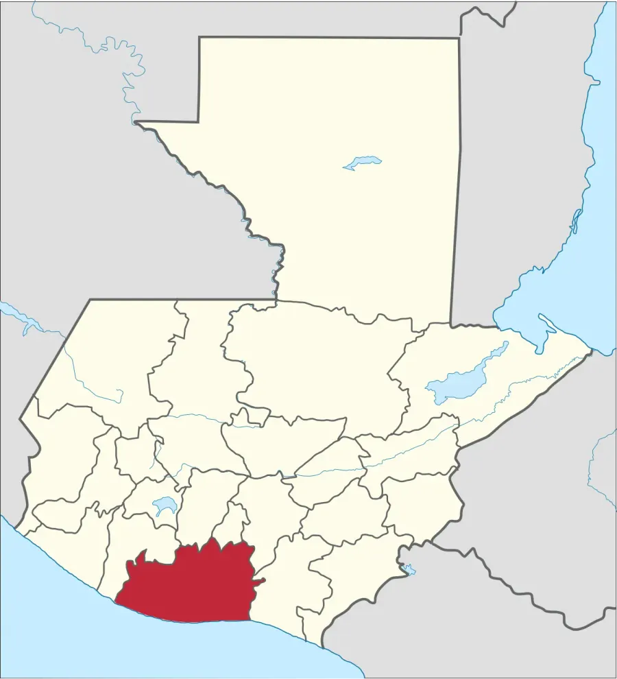La carte Département d'Escuintla