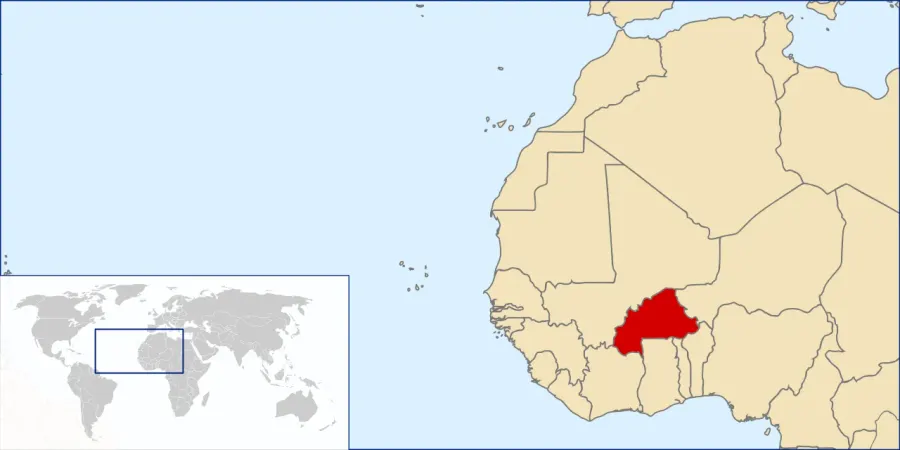 La carte République de Haute-Volta