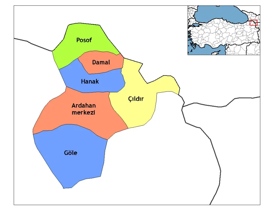 La carte Ardahan