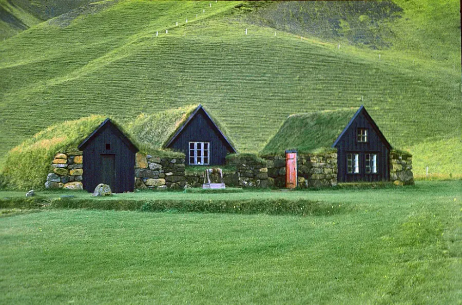 The Icelandic turf house card