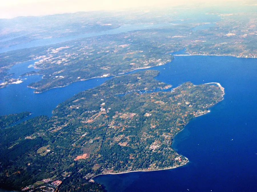 La carte Île de Bainbridge