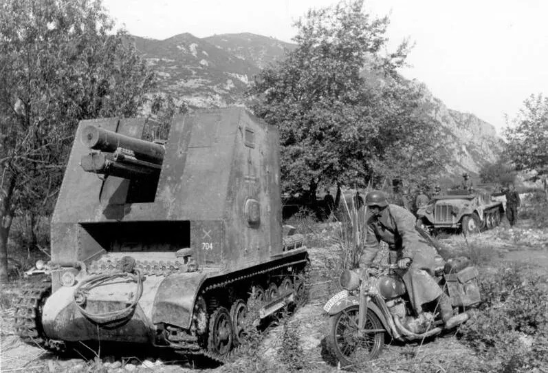 La carte 15-cm sIG 33 (Sf) auf Panzerkampfwagen I Ausf B