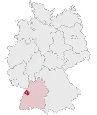 La carte Arrondissement de Rastatt