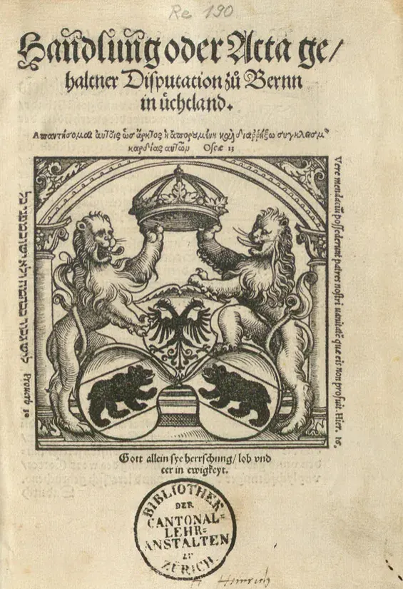 La carte Dispute de Berne