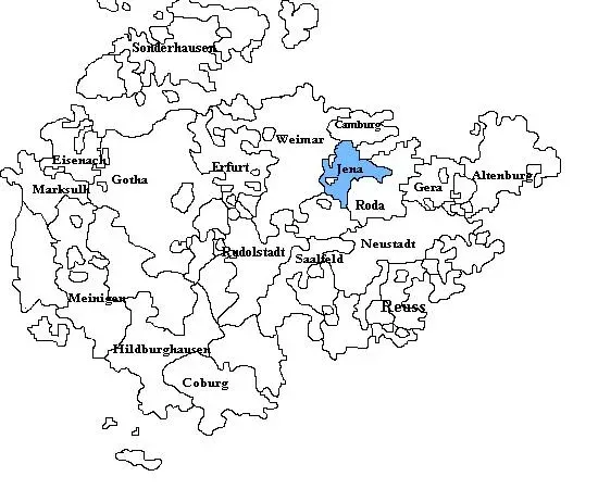 La carte Duché de Saxe-Iéna