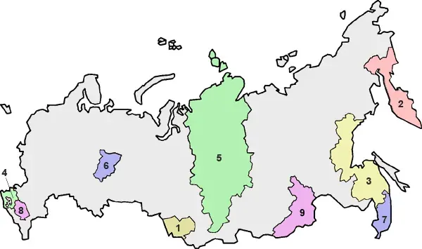 La carte Kraï