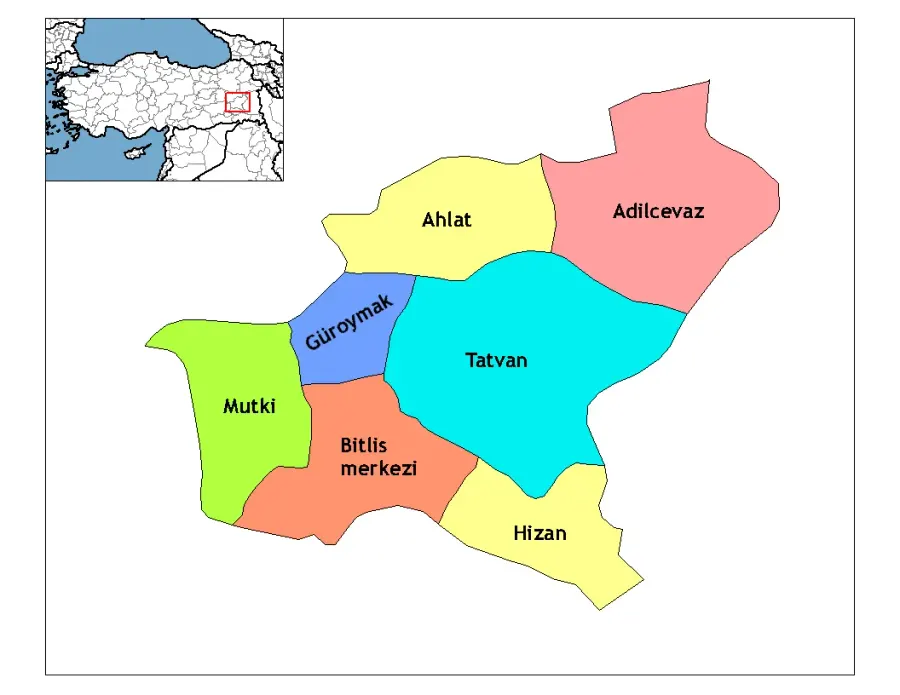 La carte Bitlis