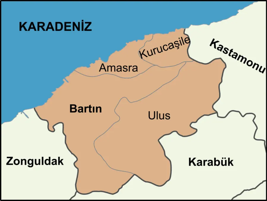 La carte Bartın
