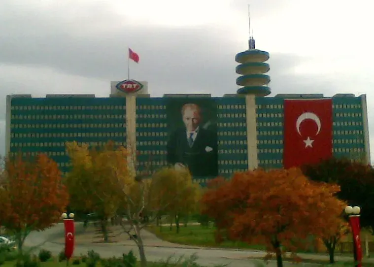 La carte Radio-télévision de Turquie