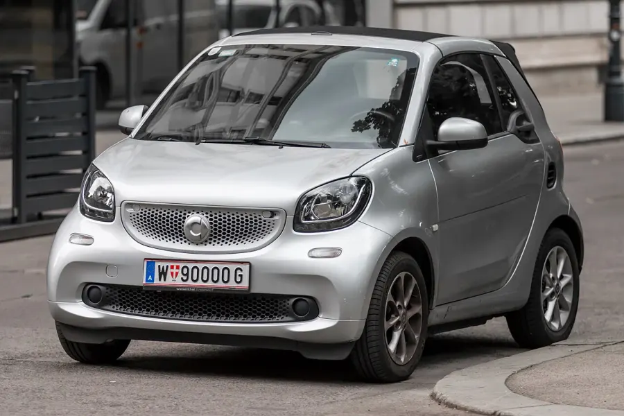 La carte Smart Fortwo