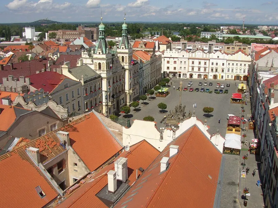 La carte District de Pardubice