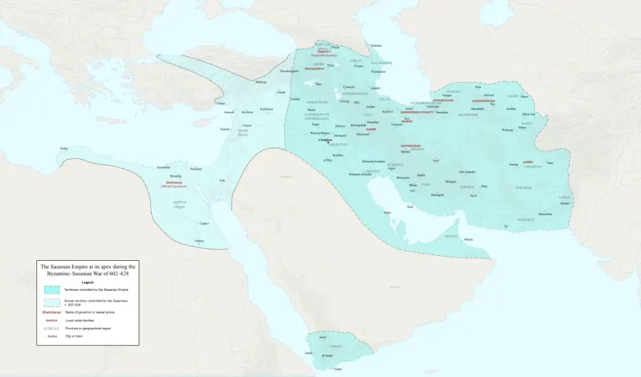 La carte Sassanides