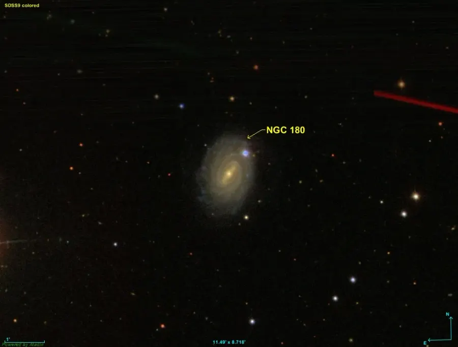 La carte NGC 180