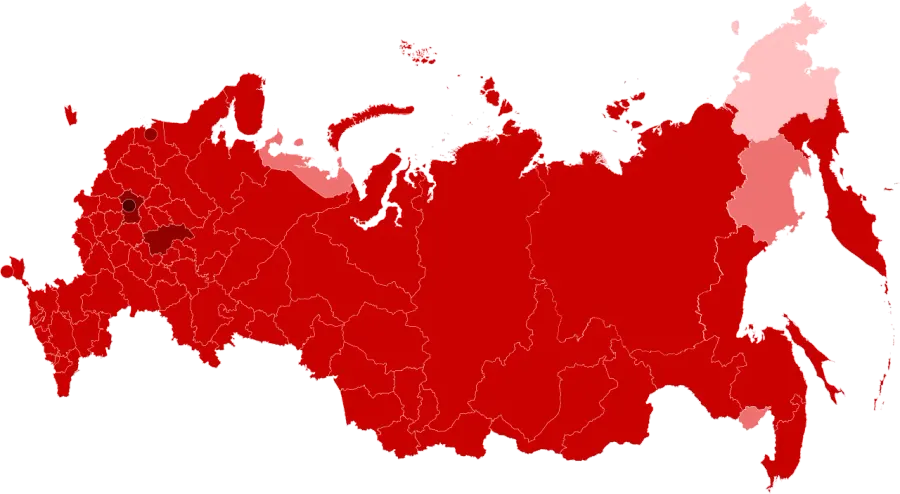 The COVID-19 pandemic in Russia card