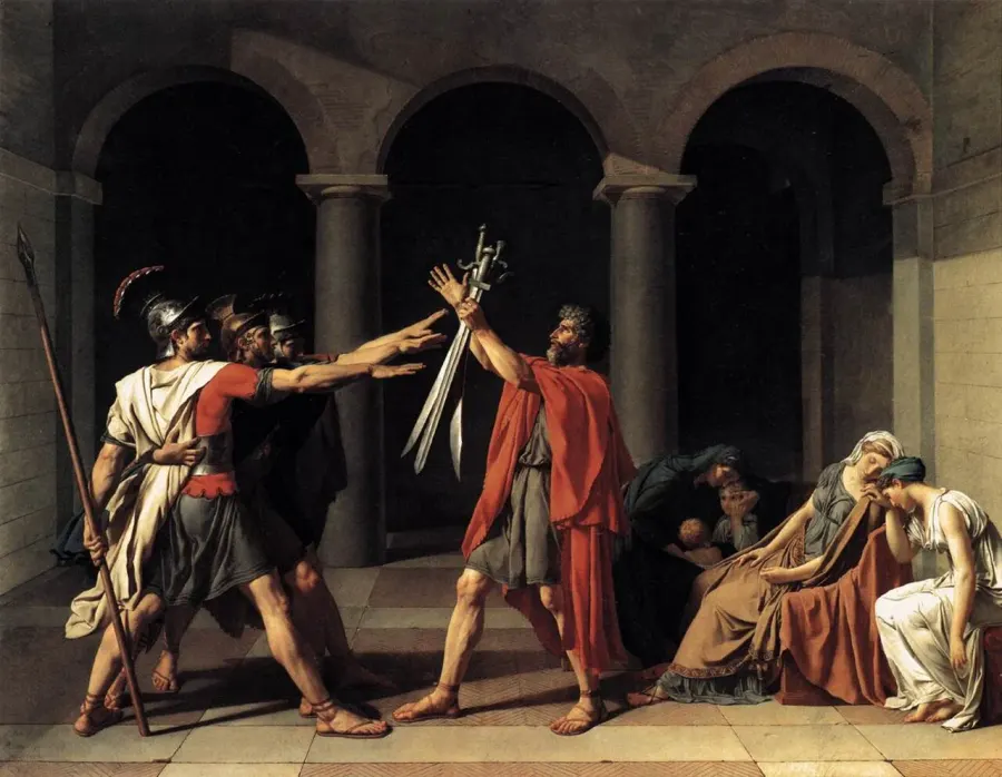 The Roman salute card