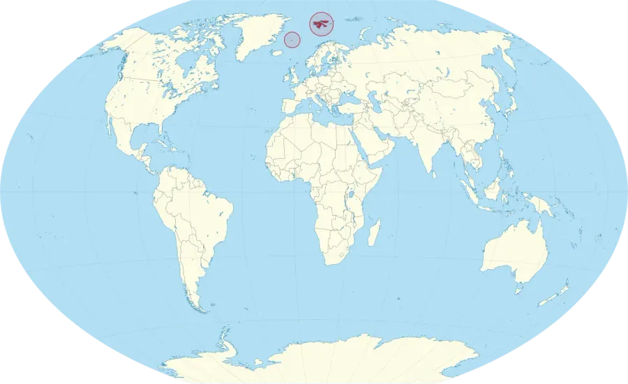 La carte Svalbard et Jan Mayen