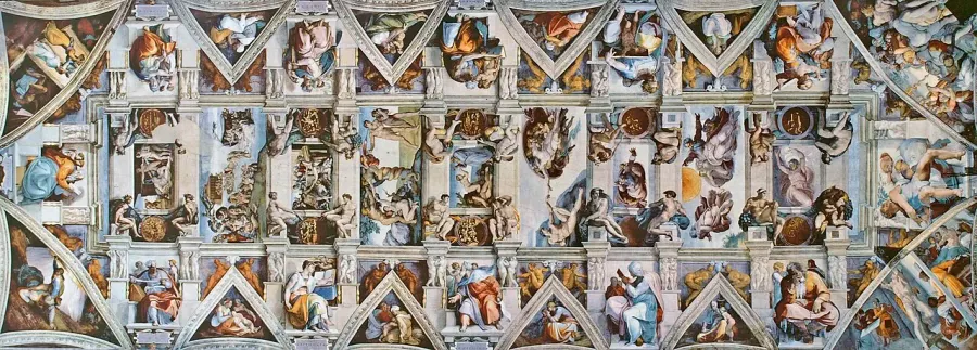 The Sistine Chapel ceiling card