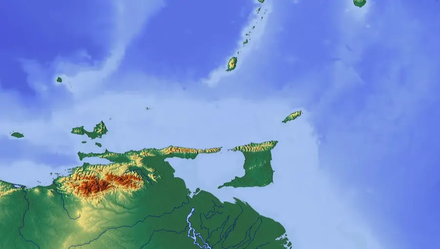 La carte Golfe de Paria