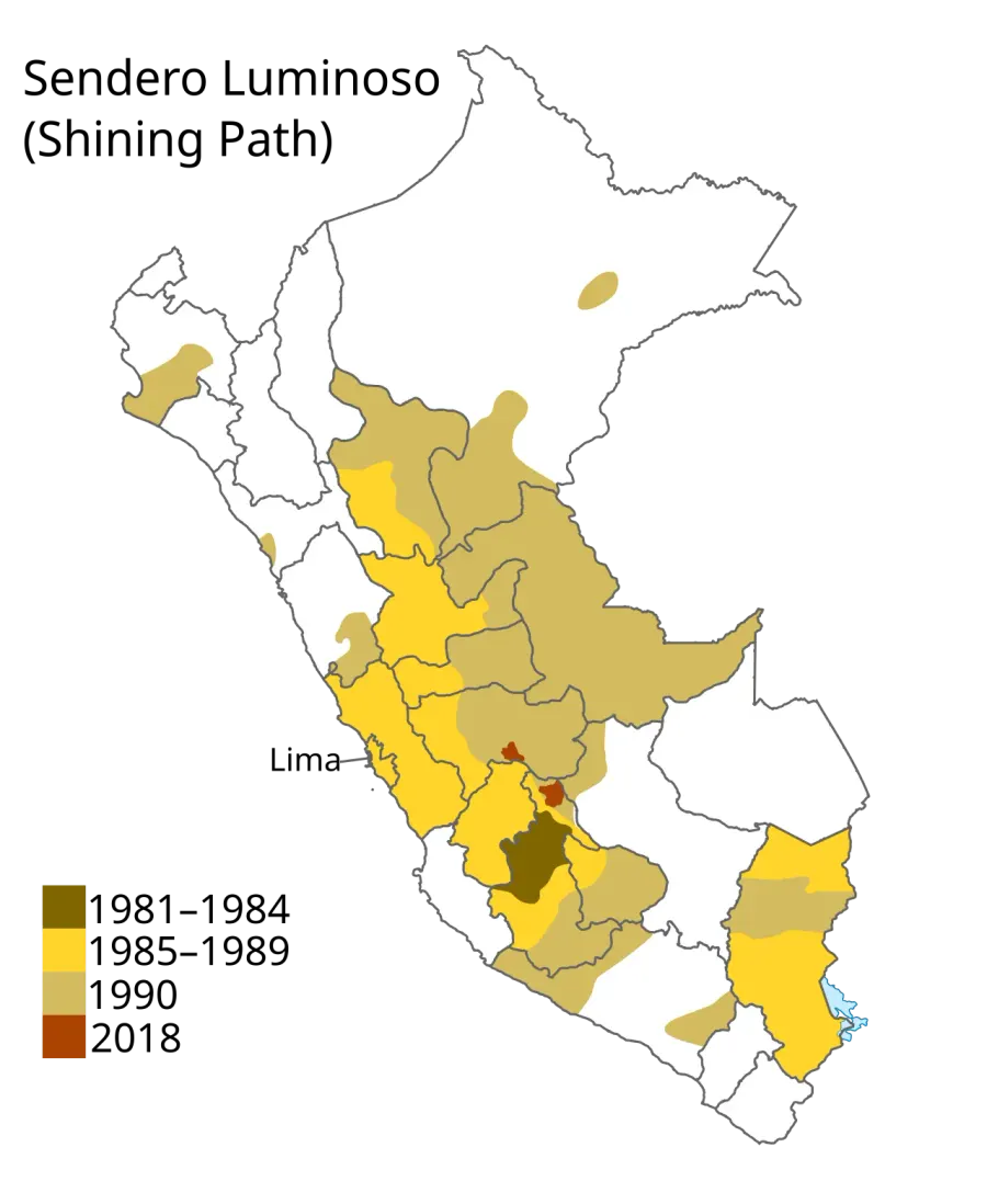 The Internal conflict in Peru card