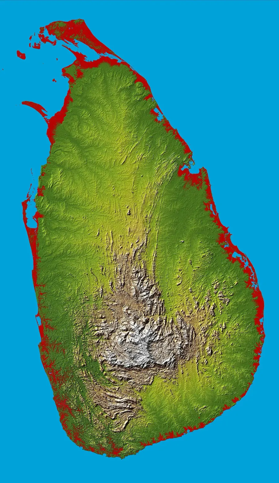 La carte Sri Lanka