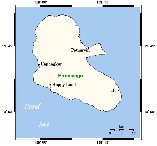 La carte Erromango