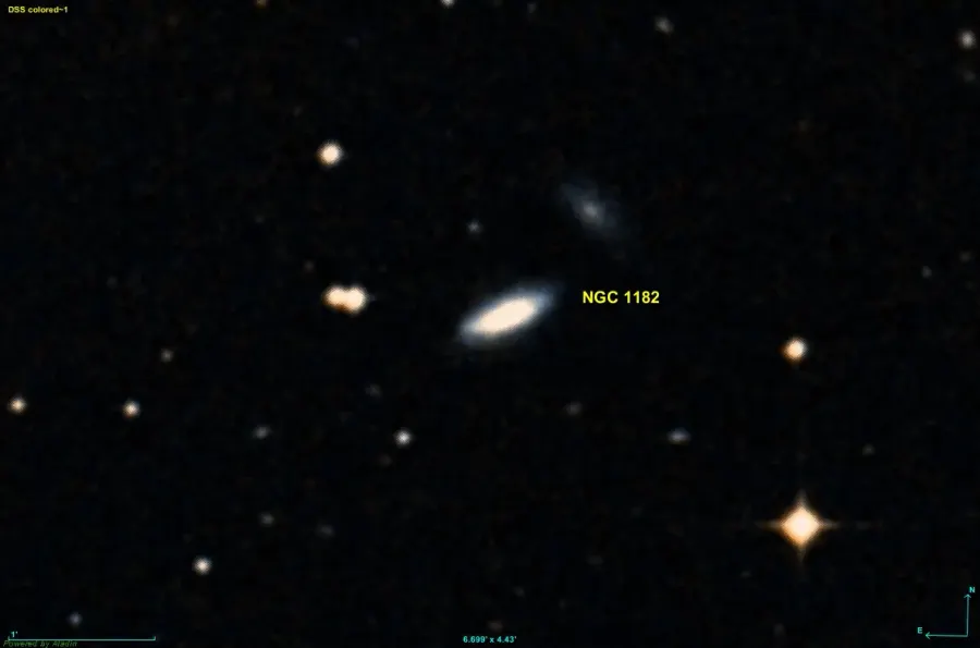 La carte NGC 1182