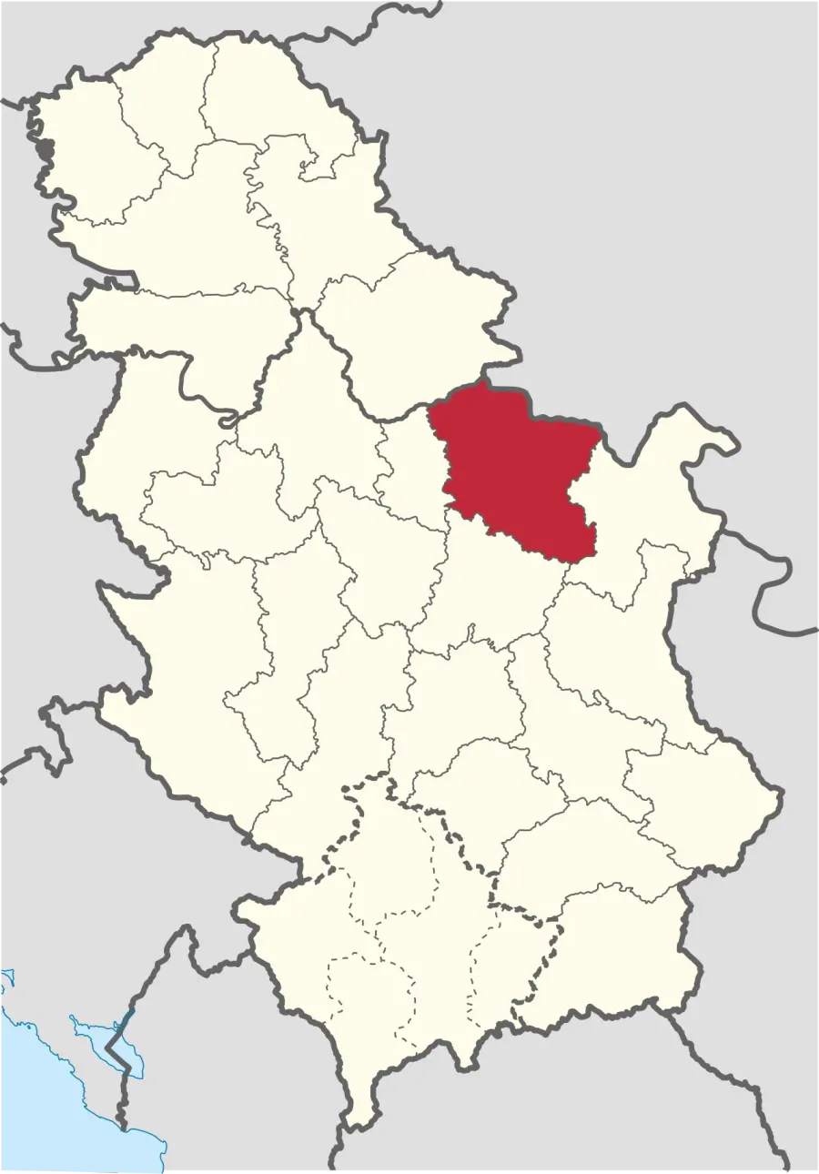 La carte Braničevo