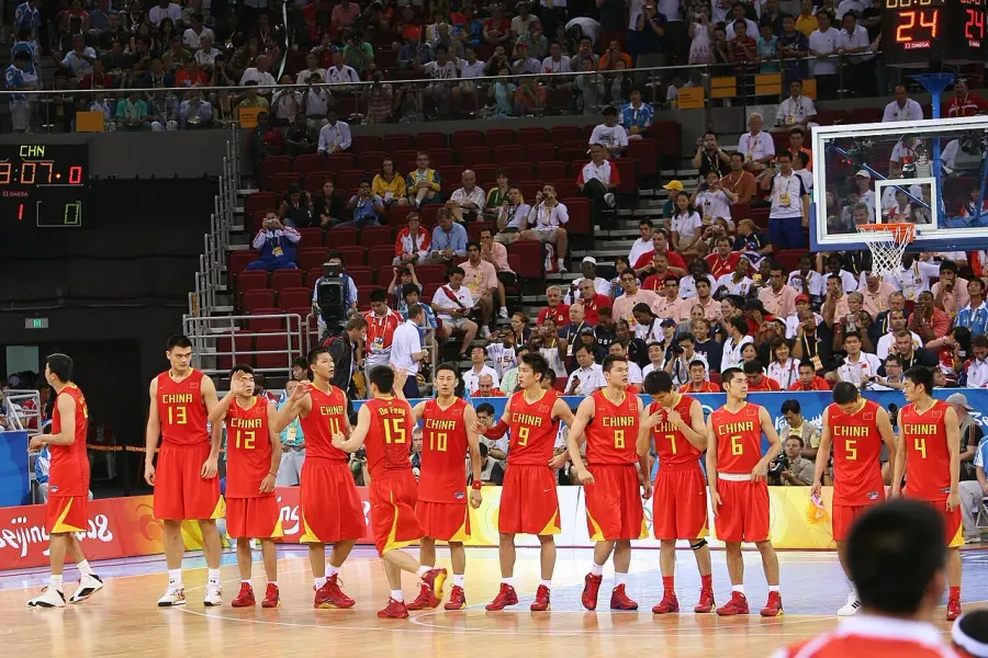The China men's national basketball team card