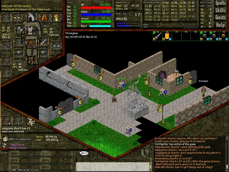 La carte Jeu en ligne massivement multijoueur