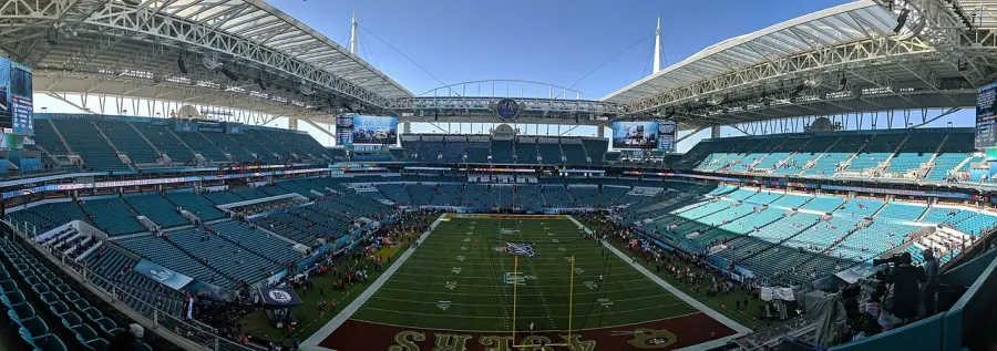 La carte Hard Rock Stadium
