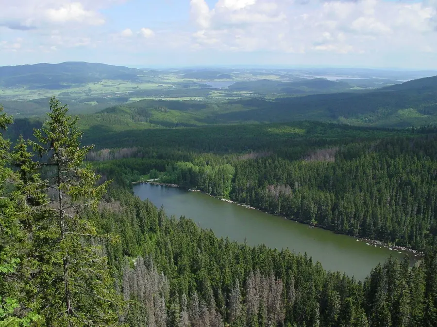 La carte Parc national de Šumava